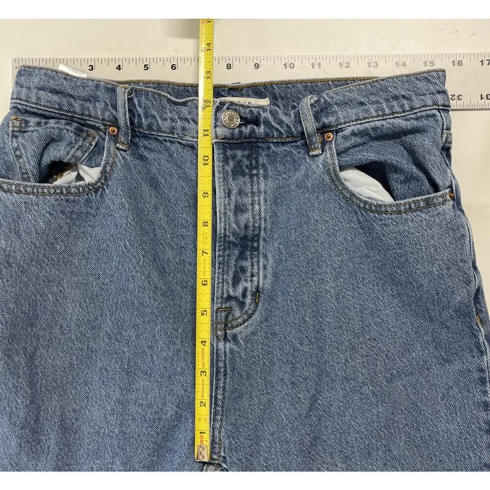 PacSun Jeans Size 29 Blue Medium Wash Denim Button Fly High Rise Straight Y2K